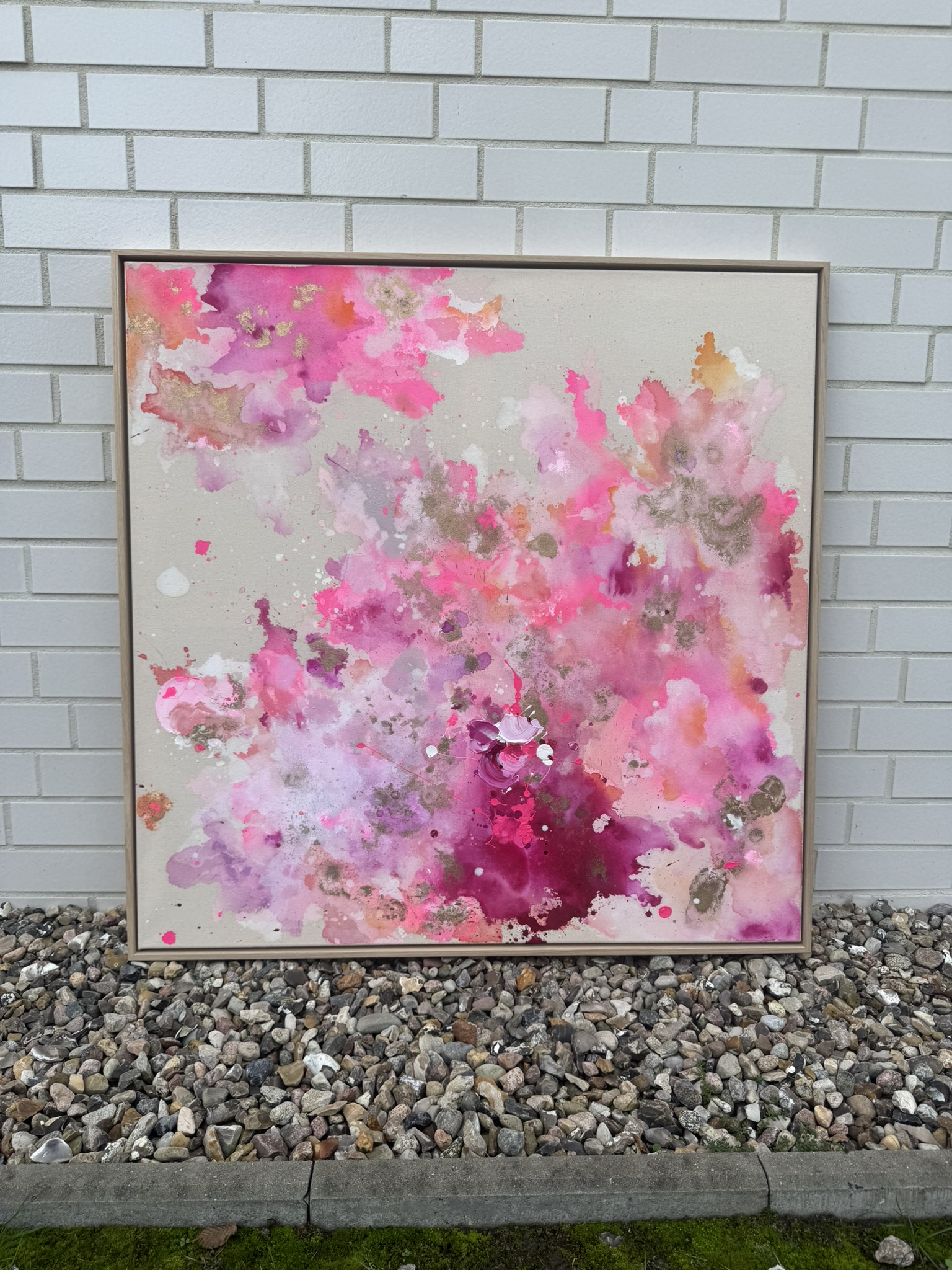Pure Serie, 2025, Acryl und Gold auf roher Baumwollleinwand, Ansicht 5